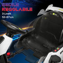 Go Kart Elettrico per Bambini 24V con Seggiolino Regolabile Bianco