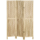 Paravento Separè da Interno 3 Pannelli 120x1,6x170 cm design a spina di pesce Legno Naturale 