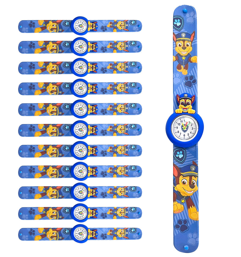 Set 12 Orologi da Polso Bracciale per Bambini Paw Patrol Blu-1