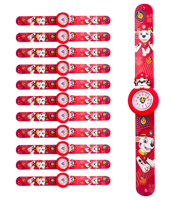 Set 12 Orologi da Polso Bracciale per Bambini Paw Patrol Colorazione Rosso acquista