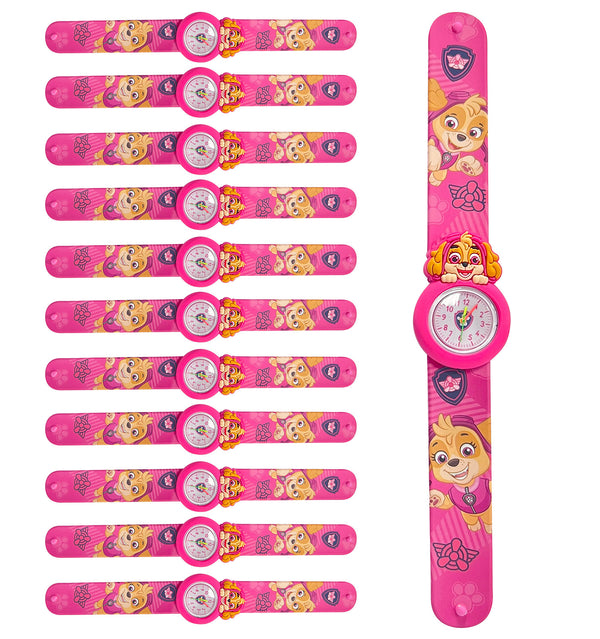prezzo Set 12 Orologi da Polso Bracciale per Bambini Paw Patrol Colorazione Rosa