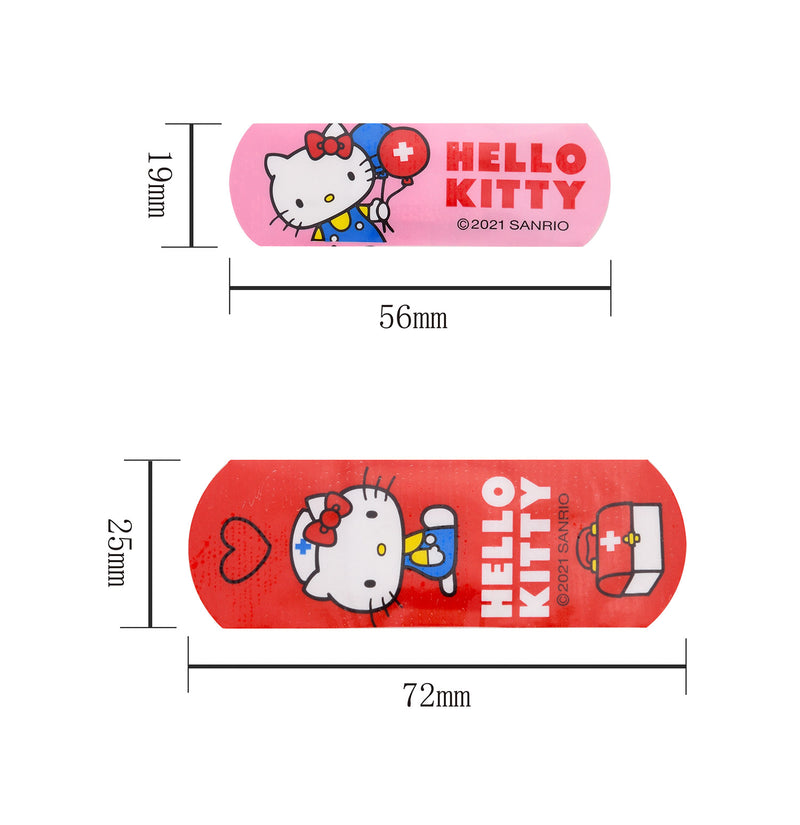Set 12 Box Hello Kitty per Bambini con 24 Cerotti Ciascuno 2 Misure in Metallo-7
