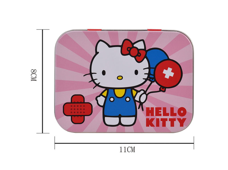 Set 12 Box Hello Kitty per Bambini con 24 Cerotti Ciascuno 2 Misure in Metallo-8