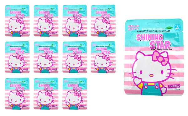sconto Set 12 Maschere Viso per Bambini Hello Kitty 25 ml Shining Star