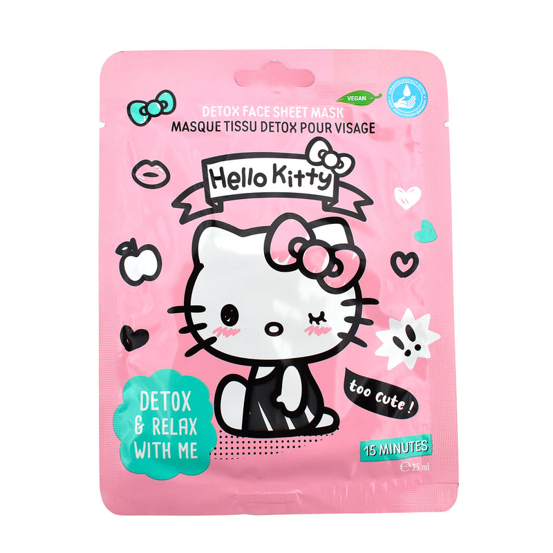 Set 12 Maschere Viso per Bambini Hello Kitty 25 ml Detox & Relaxe With Me-2