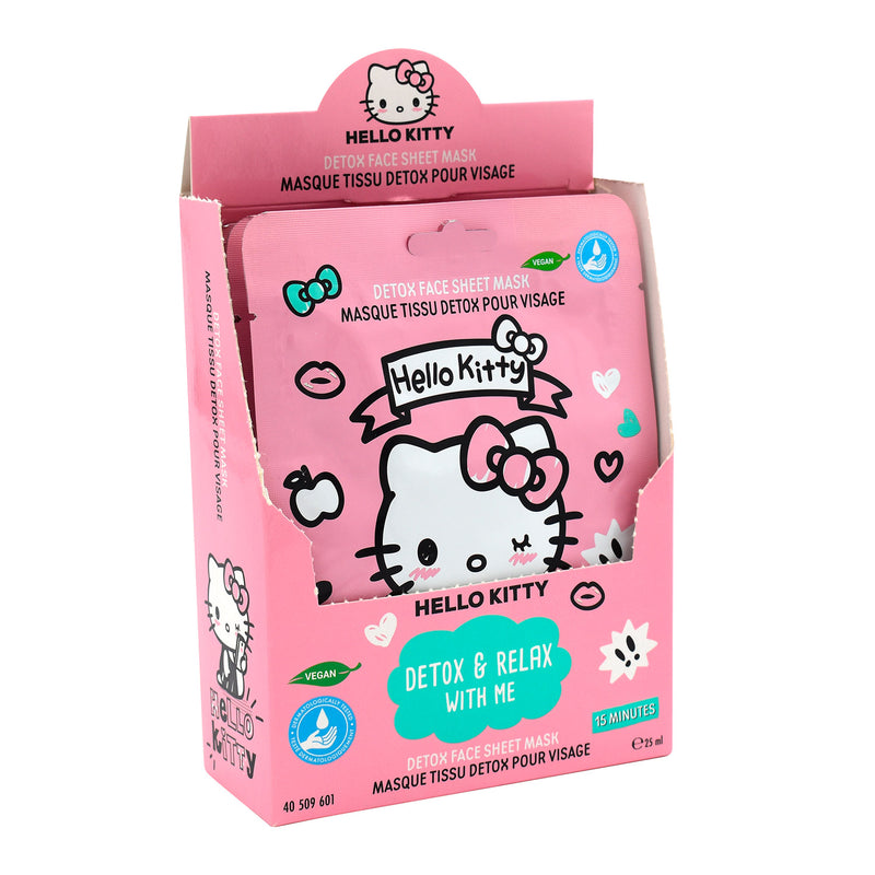 Set 12 Maschere Viso per Bambini Hello Kitty 25 ml Detox & Relaxe With Me-3