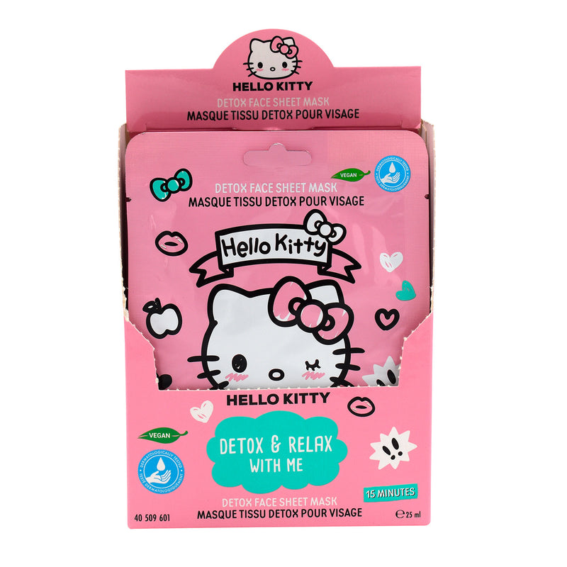 Set 12 Maschere Viso per Bambini Hello Kitty 25 ml Detox & Relaxe With Me-4