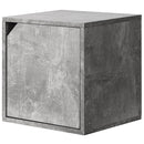 Mensola Cubo con 1 Anta da Parete Scaffale Montaggio Muro Cemento Design Moderno-1