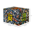 Plyo Box Attrezzo per Allenamento 3 Altezze 61x51x41 cm Jumping Box Antiscivolo Multicolore Multicolore-3