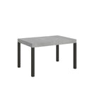 Tavolo Allungabile 120/380x90 cm Everyday Cemento Gambe Antracite      