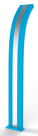 Doccia Solare da Giardino 40L Miscelatore Nebulizzatore e Lavapiedi Arkema Dada Fascia Inox Blu