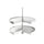 Cestello Girevole Ø71 cm per Mobile da Cucina 80 cm in Plastica e Alluminio Emuca Bianco