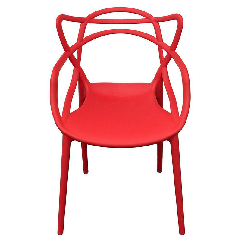 Set 4 Sedie 55x54x82 cm in Polipropilene Sveva Rosse