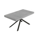  Tavolo Allungabile 160-420x90x74 cm Niket Cemento Gambe Antracite