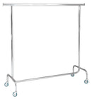 Stender Appendiabiti Estensibile 150/220x55x155 cm in Acciaio Cromato con Ruote