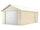 Casetta Box da Giardino in Lamiera di Acciaio 438x721x324 cm Beige