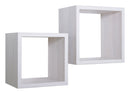 Set 2 Mensole Cubo da Parete Quadrato in Fibra di Legno Q-Bis Maxi Rovere Imperiale