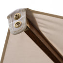 Ombrellone Decentrato da Giardino 2,2x2,2m Braccio in Legno Ecrù