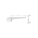 Supporto per Ripiano di Legno/Vetro Profilo a Passo 50 mm 300 mm Acciaio Bianco 20 Pezzi Emuca