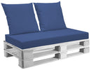 Cuscini per Pallet 120x80 cm Seduta e Schienale in Similpelle Mariotti Belem Blu