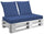 Cuscini per Pallet 120x60 cm Seduta e Schienale in Similpelle Mariotti Belem Blu