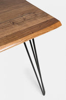 Tavolo da Pranzo 180x90x77 cm in Acciaio e Legno