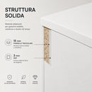 Armadio Multiuso 60x29x183 cm con 4 Ante e Cassetto in Truciolato e MDF Bianco      