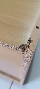 Cubo Composite con Mensola 35x35x35 cm in Compensato  Naturale Seconda Scelta