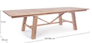 Tavolo Allungabile da Giardino 220/300x100x77.5 cm in Legno Teak Maryland Natural