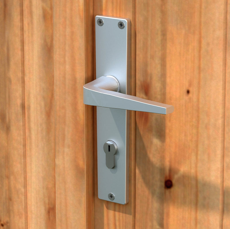 Casetta Box Da Giardino 250x250x194-235A cm Porta Doppia con Serratura Arisa in Legno di Abete Marrone