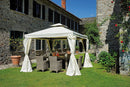 Gazebo da Giardino in Alluminio 3X3m Vorghini Blind Ecrù