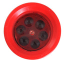 Candela di Natale LED con Proiettore 4 Effetti di Luce Rosso Ø7x15 cm 