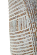 Vaso Resina Woody Ø19x55 cm in Resina Bianco effetto lavato      