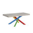 Tavolo Allungabile 120/380x90 cm Volantis Premium Cashmere Gambe Multicolore 4/B      