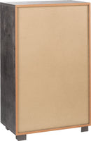 Cassettiera 4 Cassetti 70x112x41 cm Ossido Nero/Noce Stelvio