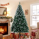Albero di Natale Artificiale Ø100x180 cm con 700 Rami Ignifughi e Base Pieghevole in Acciaio Verde      