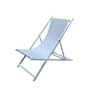 Sedia Sdraio Pieghevole 3 Posizioni in Ferro e Tessuto Oxford Matera Grigio