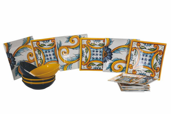 acquista Servizio Piatti 18 Pezzi in Porcellana e Gres 6 Posti Villa d'Este Home Tivoli Le Riggiole