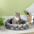 Cuccia per Cani e Gatti Imbottito e Lavabile con Cuscino Separato 55x14 cm Grigio 