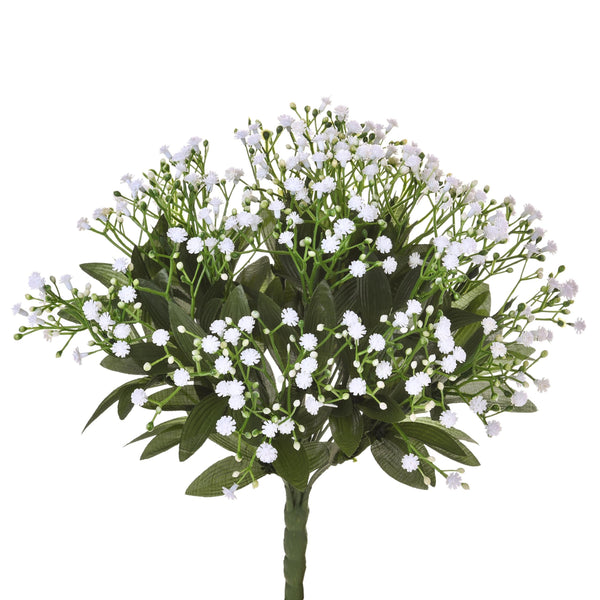 Set 2 Cespuglio Artificiale di Mini Gypsophila Altezza 34 cm Bianco acquista