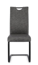 Set 4 Sedie 42x56x102h cm Kenneth Pu Antracite 