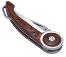 Coltello Pieghevole con Manico in Legno Testa di Moro
