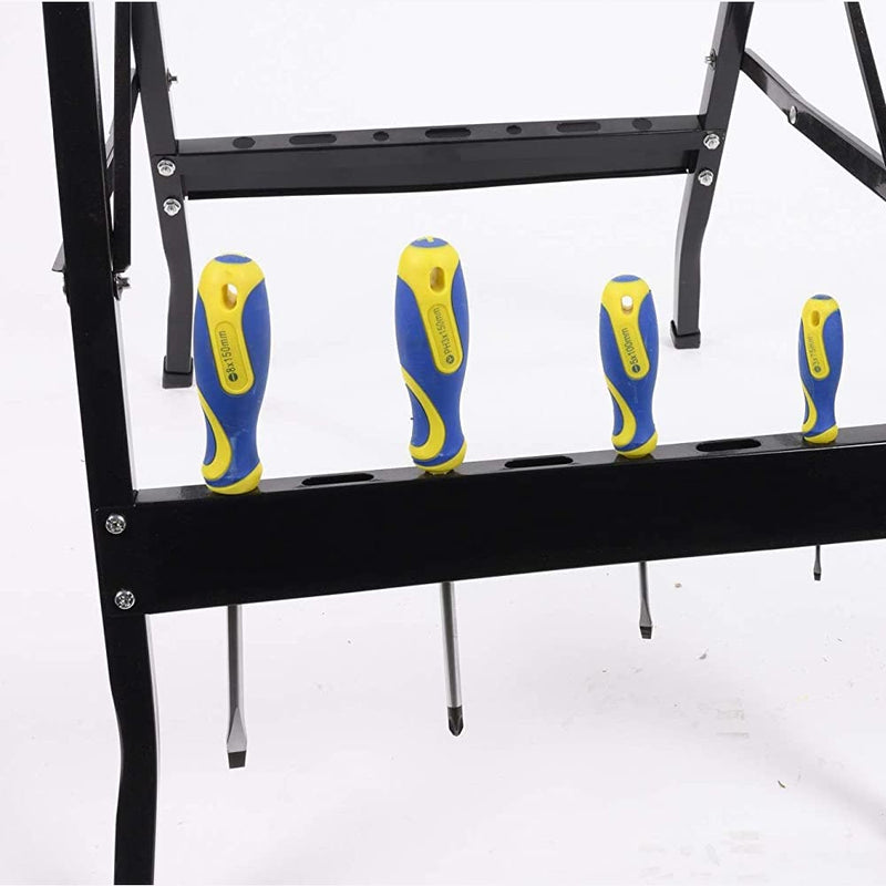 Tavolo da Lavoro Pieghevole Banco per Troncatrici Max 100Kg con Portattrezzi Kinzo