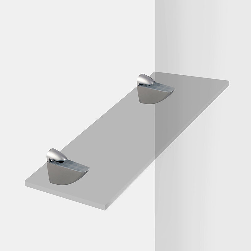 Supporto Aguila per Mensola in Legno o Vetro Imballo 1 Set Verniciato Alluminio Emuca