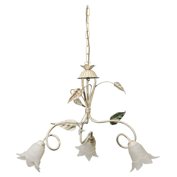 prezzo Lampadario 3xE14 Montatura Anticata Vetro Paglierino E-Energy Arianna