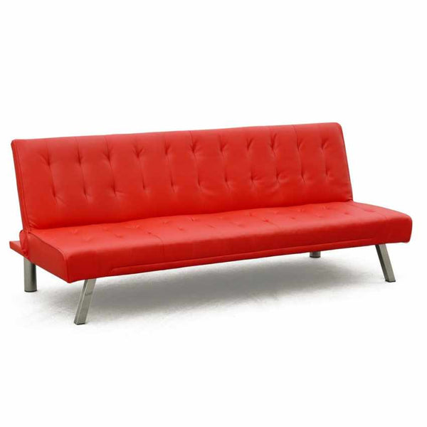 online Divano Letto 175x80x73 cm in Similpelle Rosso