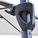 Ombrellone da Giardino Decentrato 3x3m in Alluminio Telo in Poliestere Mosini Jazz Grigio e Bianco