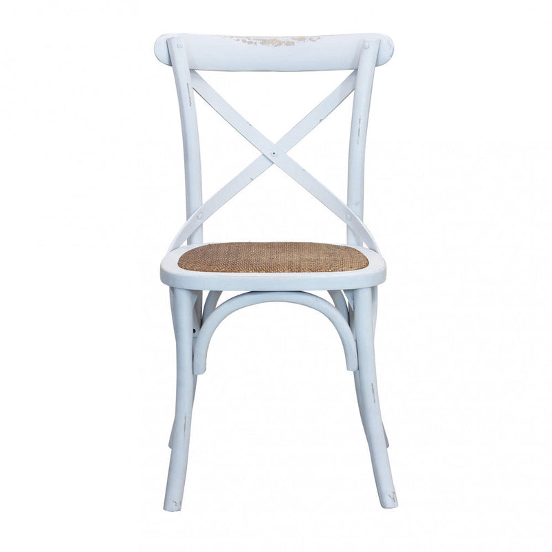 Sedia Cross 46x42x87 cm  in Legno Bianco