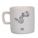 Tazzina Caffè Zodiaco "acquario" Ø6x6,5 cm in Bone China VdE Tivoli 1996 Bianco