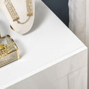 Mobiletto  75x35x82 cm in Truciolato e Metallo Bianco